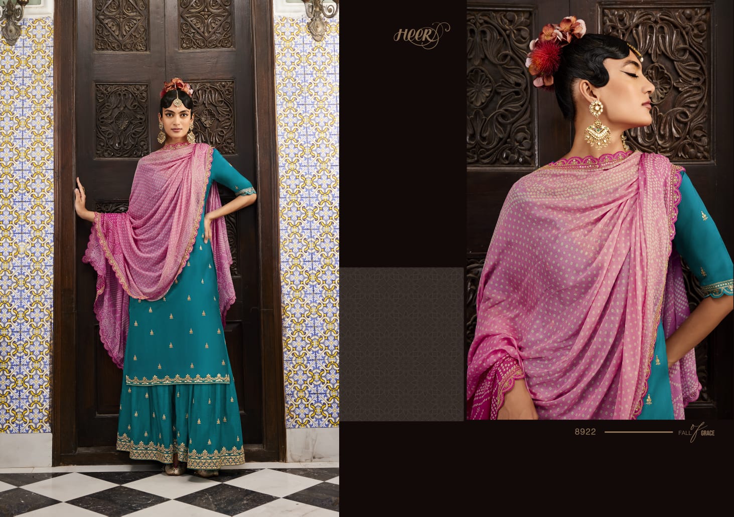 Heer Nohreen By Kimora 8921-8928 Wedding Salwar Suit Collection